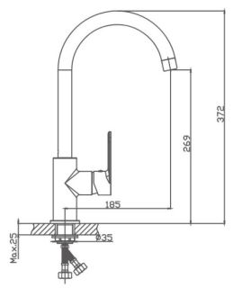 Смеситель для кухни Haiba HB70617 хром